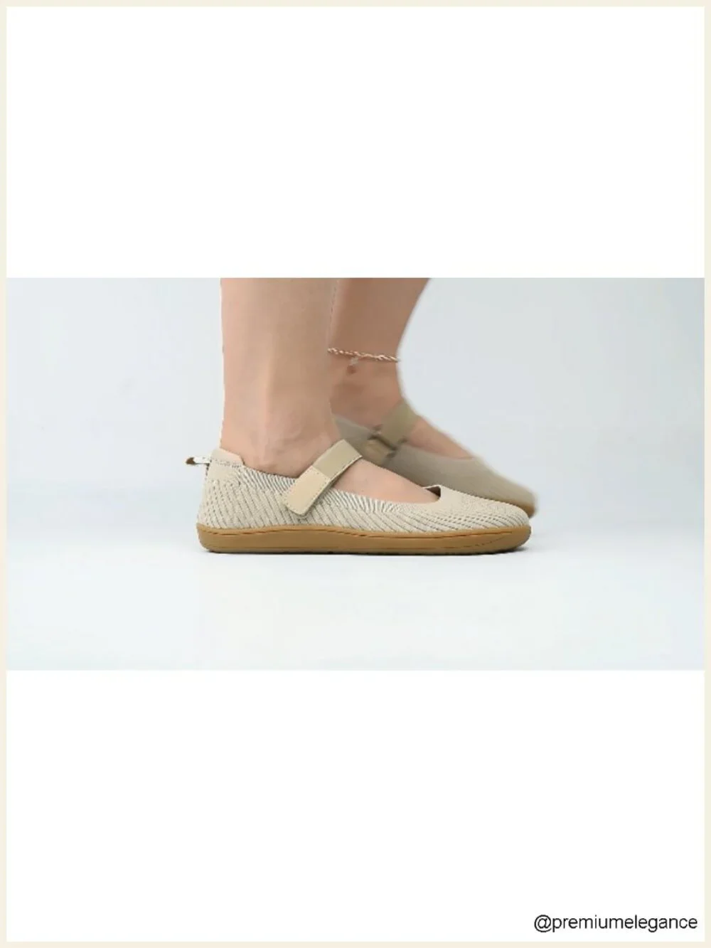 Knit Mary Jane Flats with Wide Toe Box - Comfortable Slip-On Office Flats